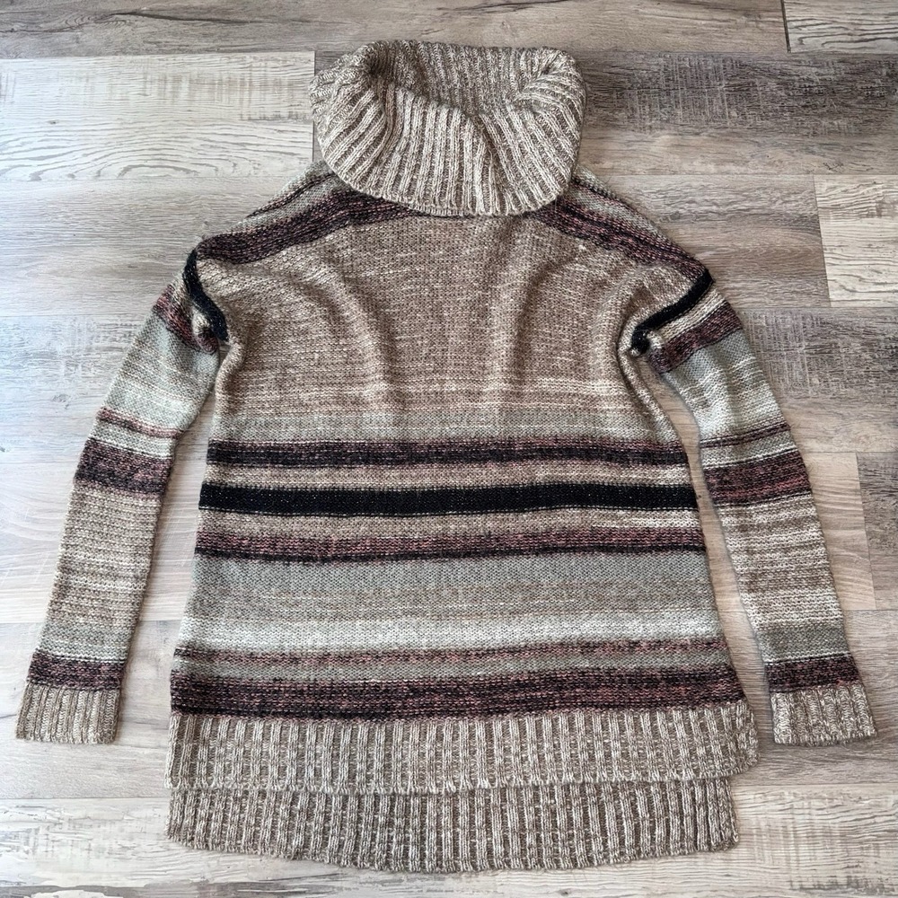 Womens Cowl Turtle Neck Sweater Dress XL Beige Gray Pink Long Sleeve Fall Winter